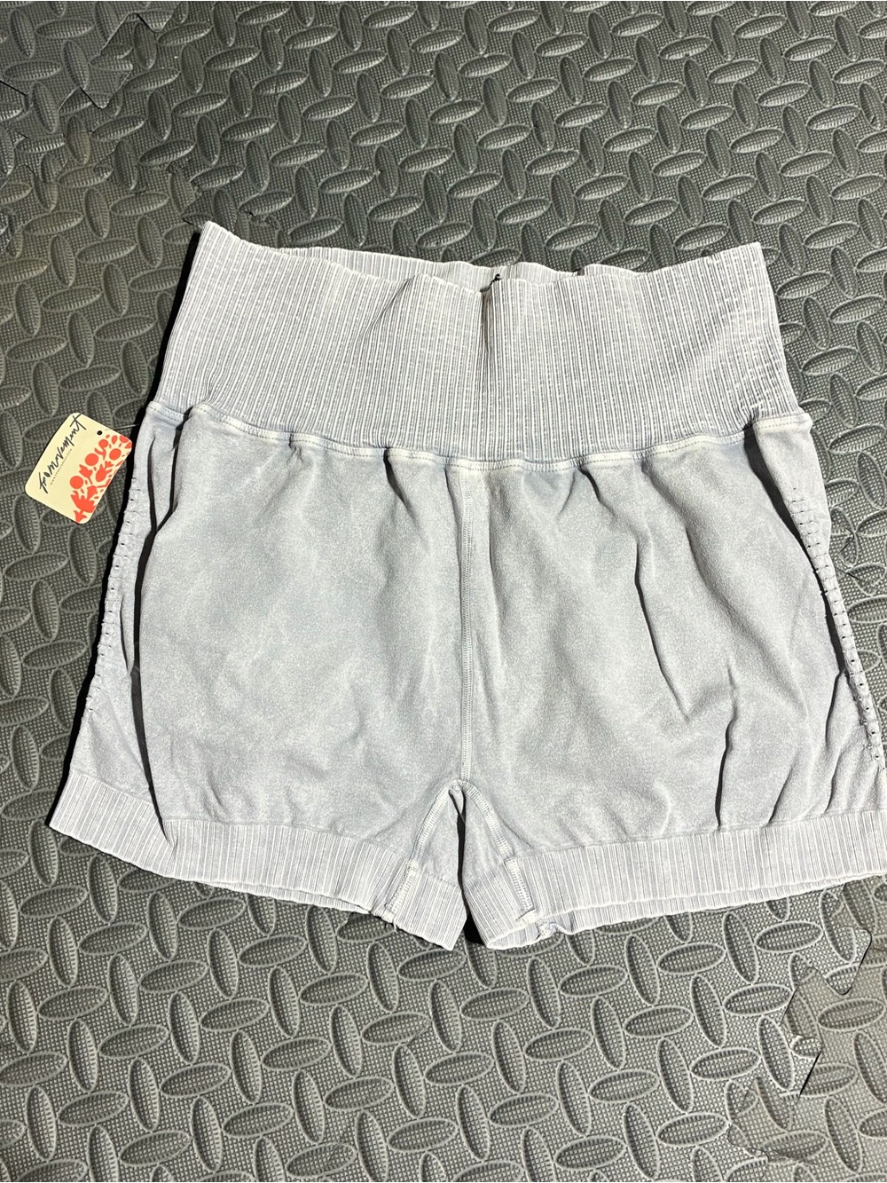 FP Movement by Free People Light Gray High-Waist Bike Shorts